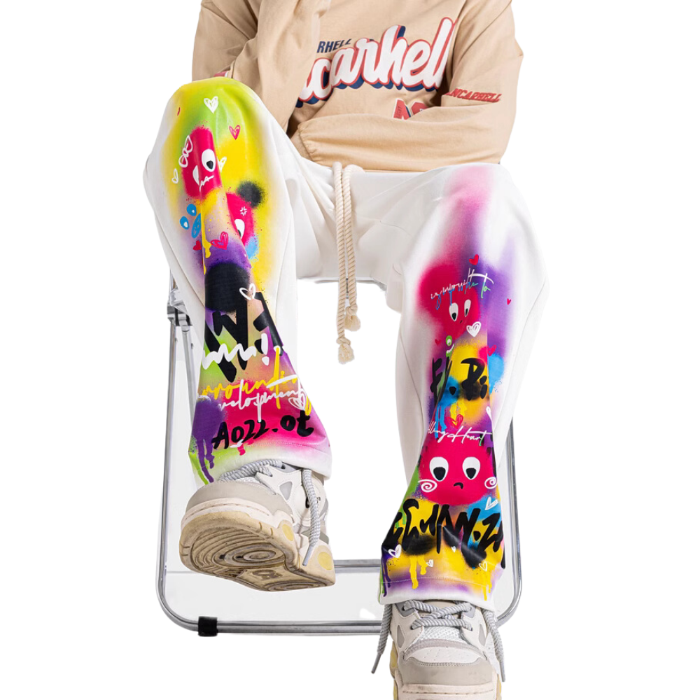 Street Color Contrast Graffiti Sweatpants