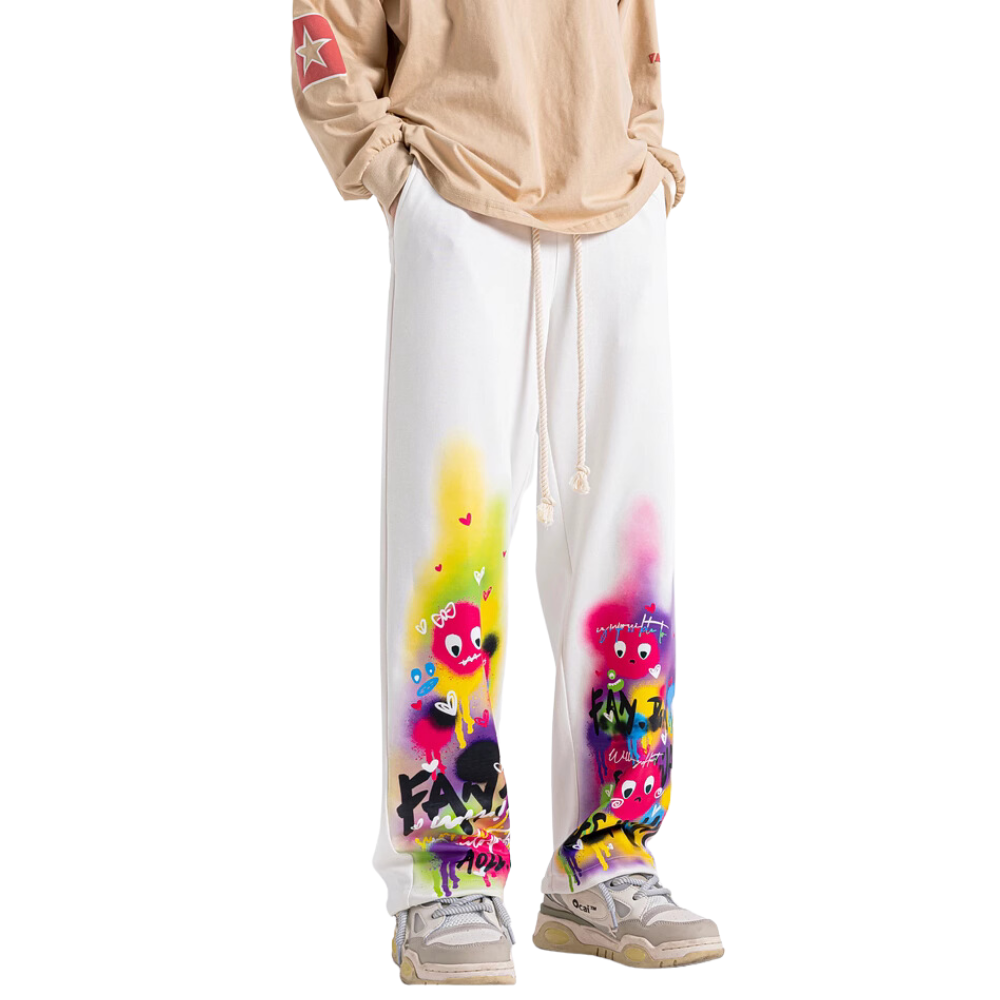 Street Color Contrast Graffiti Sweatpants