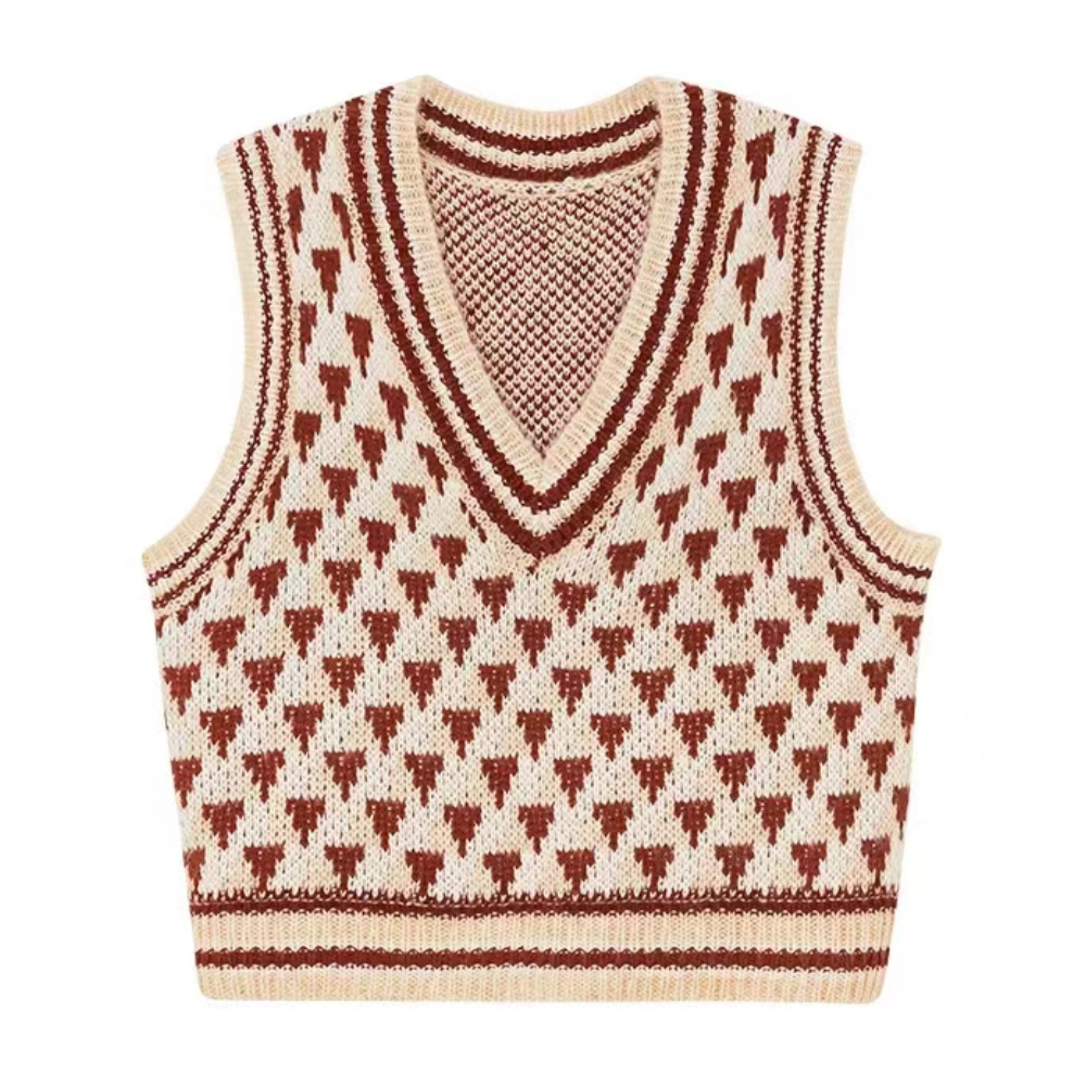 Women's Vintage Jacquard Knitted Vest