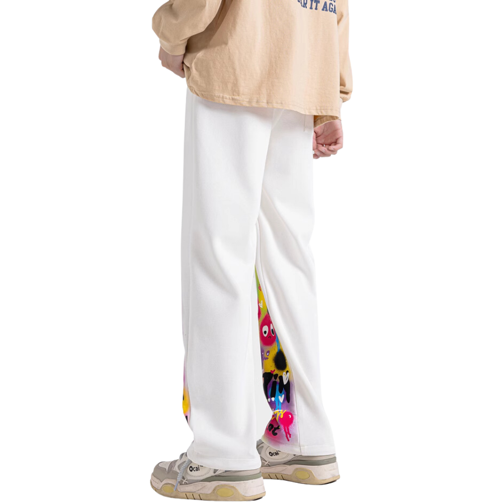 Street Color Contrast Graffiti Sweatpants