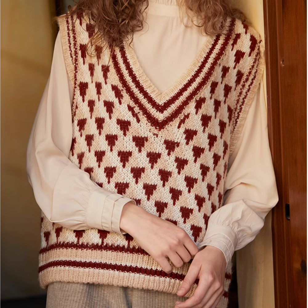 Women's Vintage Jacquard Knitted Vest