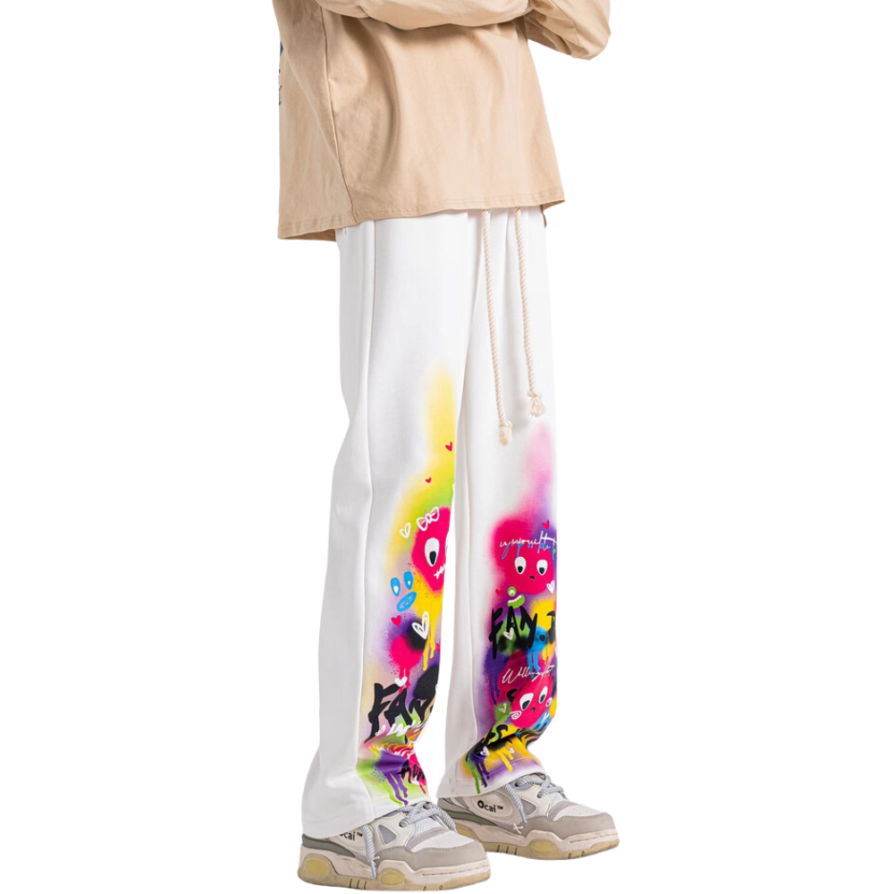Street Color Contrast Graffiti Sweatpants
