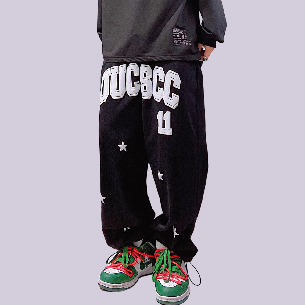 Hip Hop Foam Lettered Sweatpants