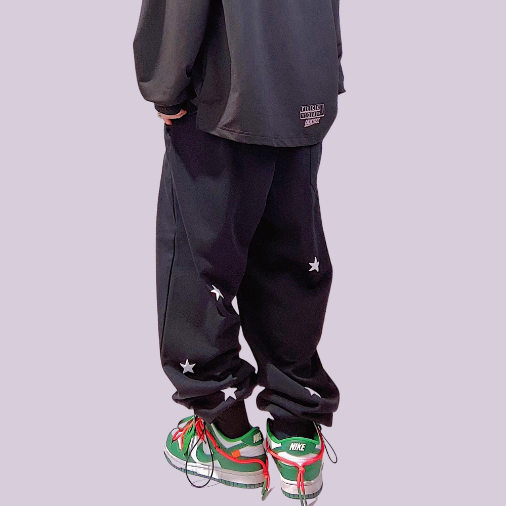 Hip Hop Foam Lettered Sweatpants