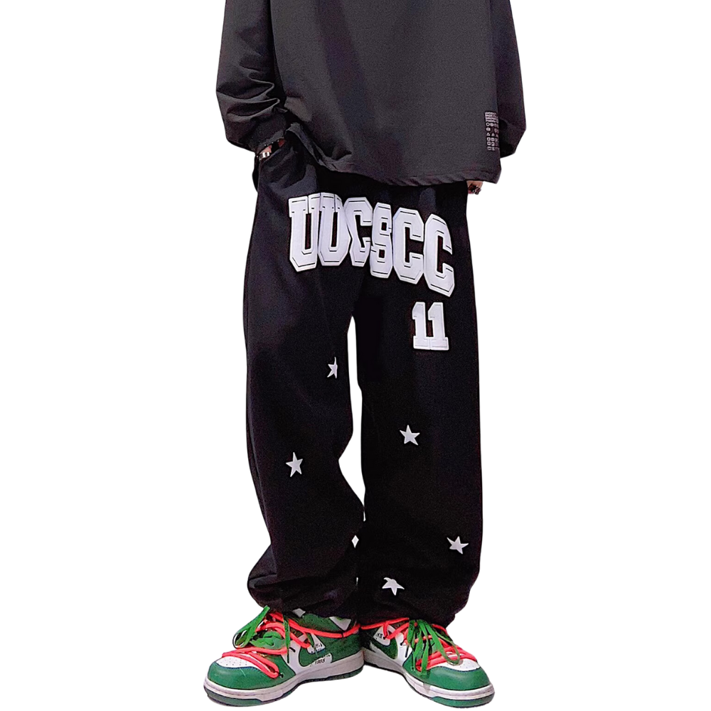 Hip Hop Foam Lettered Sweatpants