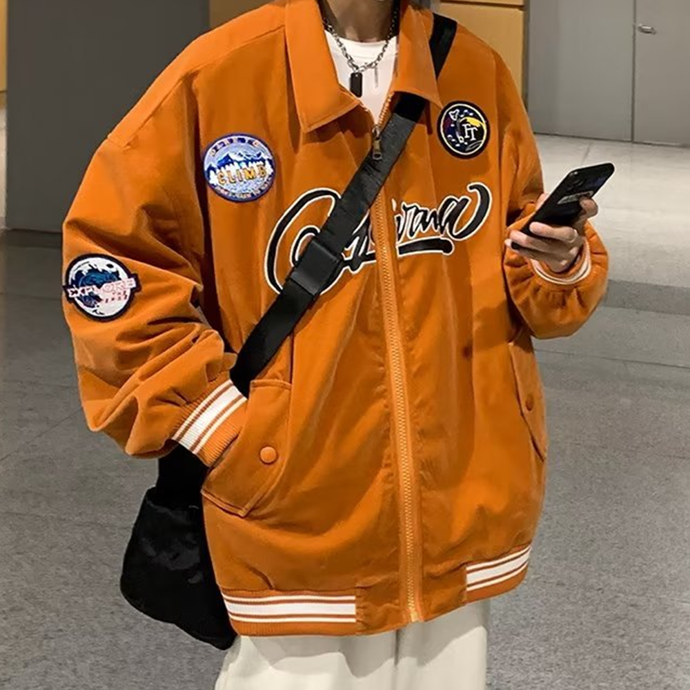 High Street Suede Letters Jacket