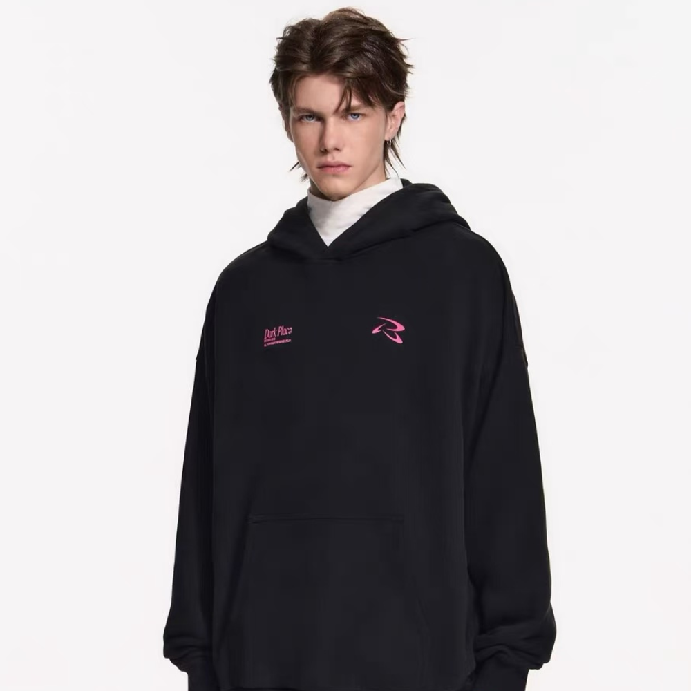 AG HEART PINK&WHITE HOODIE