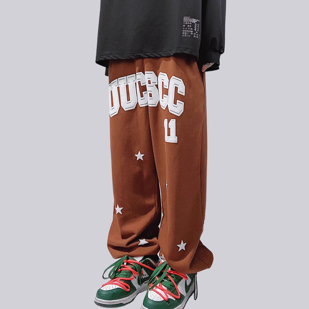 Hip Hop Foam Lettered Sweatpants