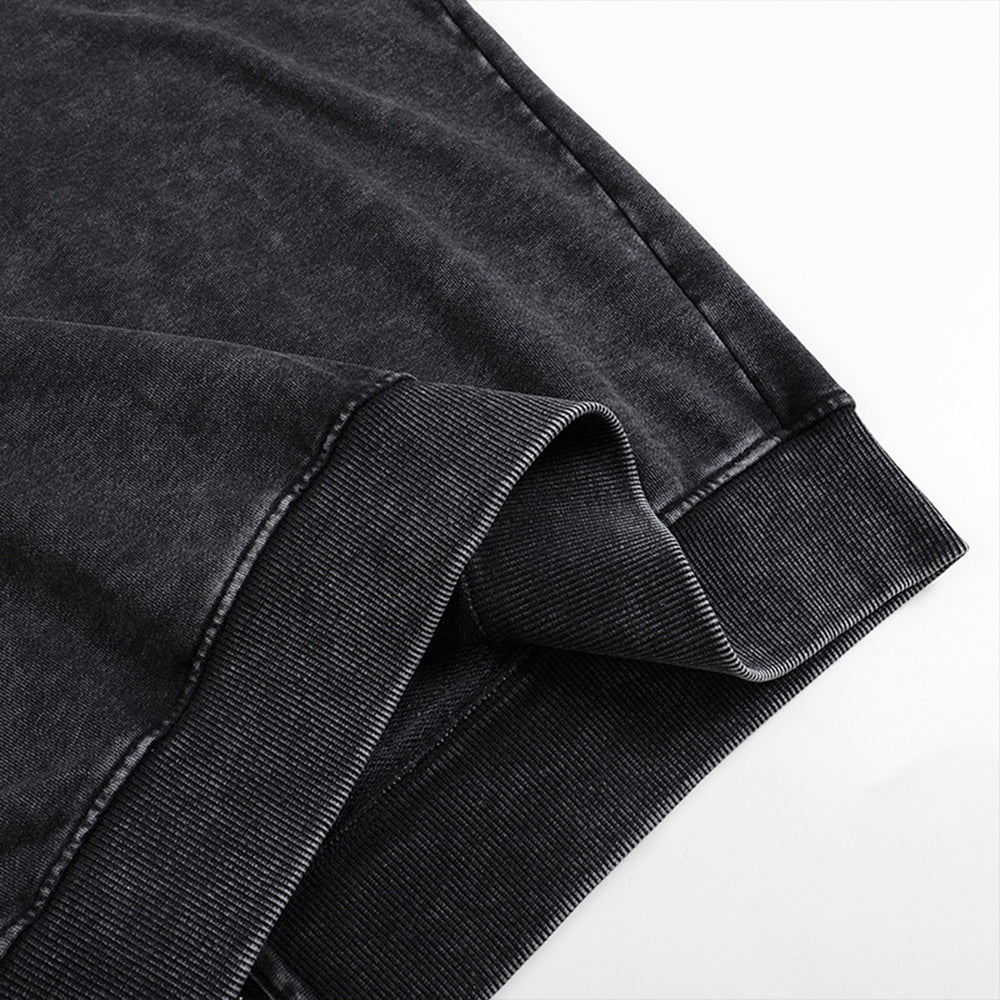 Evokyn Vintage washed Michael Jackson ID graphic zip-up hoodie