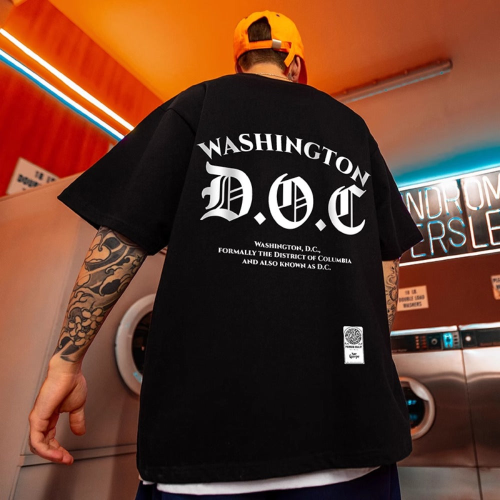 Street Philanthropist Trend Short Sleeve Letter T-Shirt Men