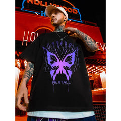 Street Philanthropist Butterfly Short Sleeve T-Shirt Men ins Trend Details