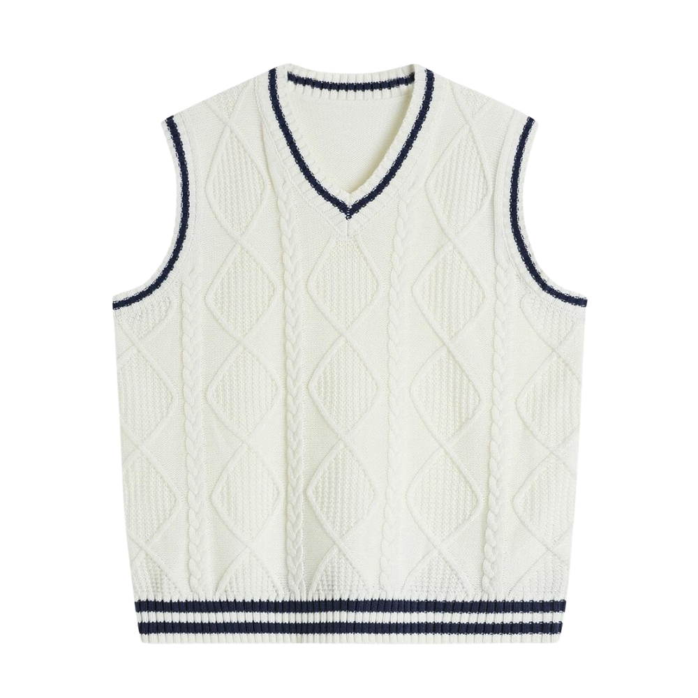 Casual Minimalist Lines Knitted Vest