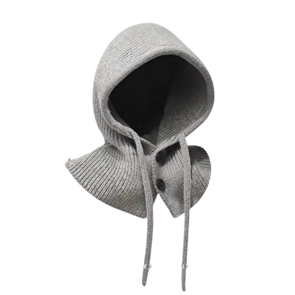 Solid Color Scarf Knitted Hat