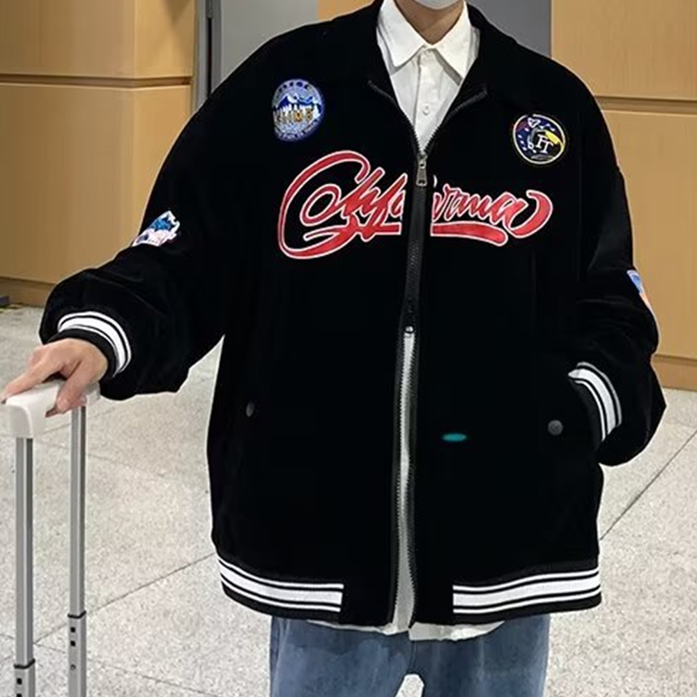 High Street Suede Letters Jacket