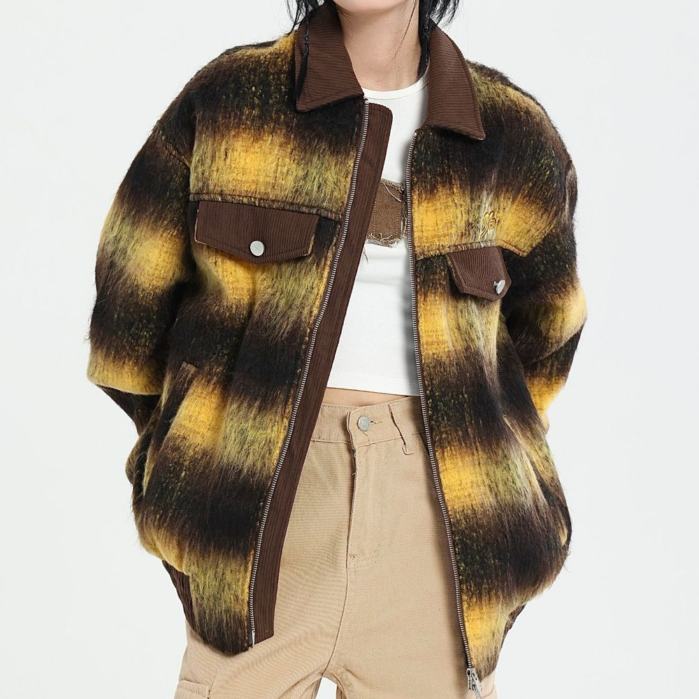 Contrast Color Wool Jacket
