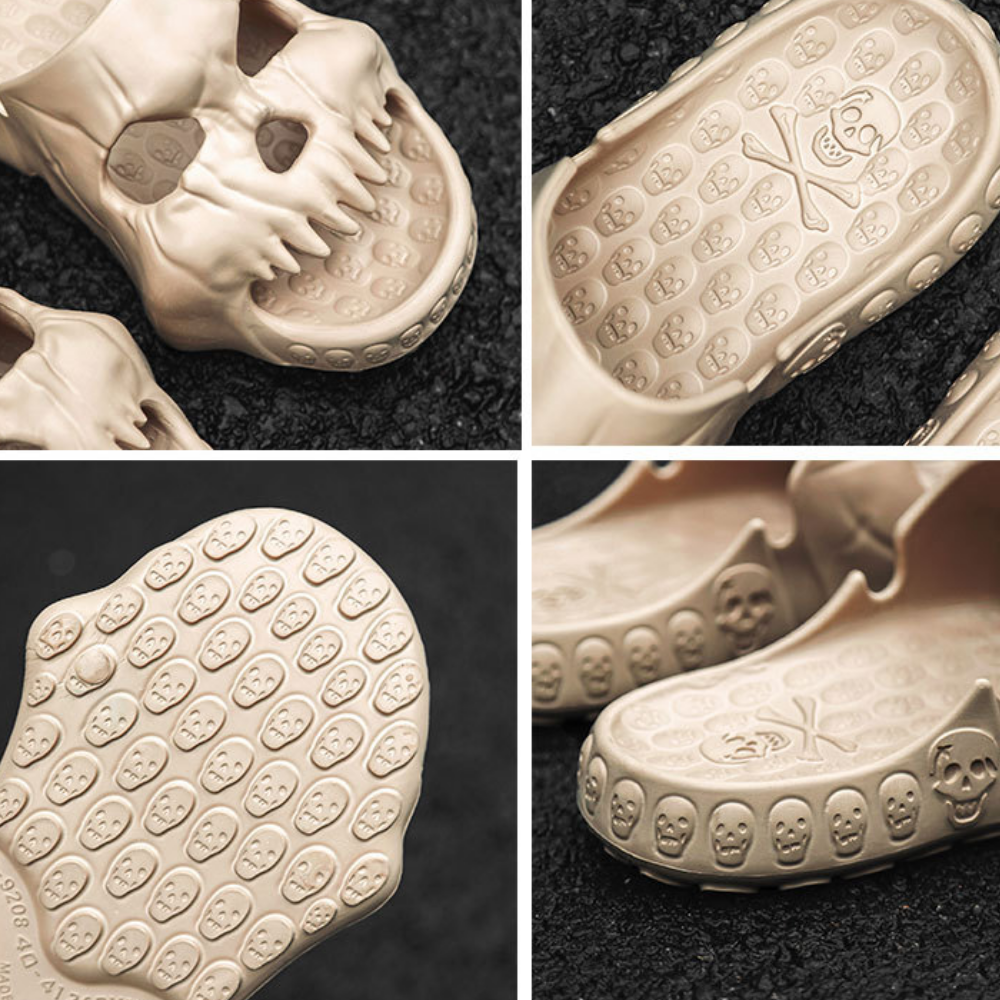 Dark Skull Slippers