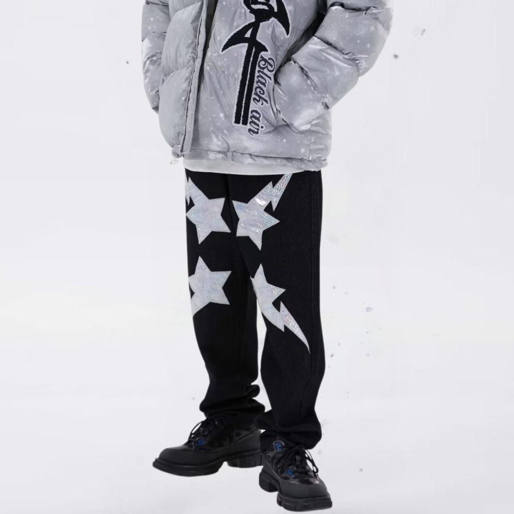 DF| Hip Hop Star Patches Jeans