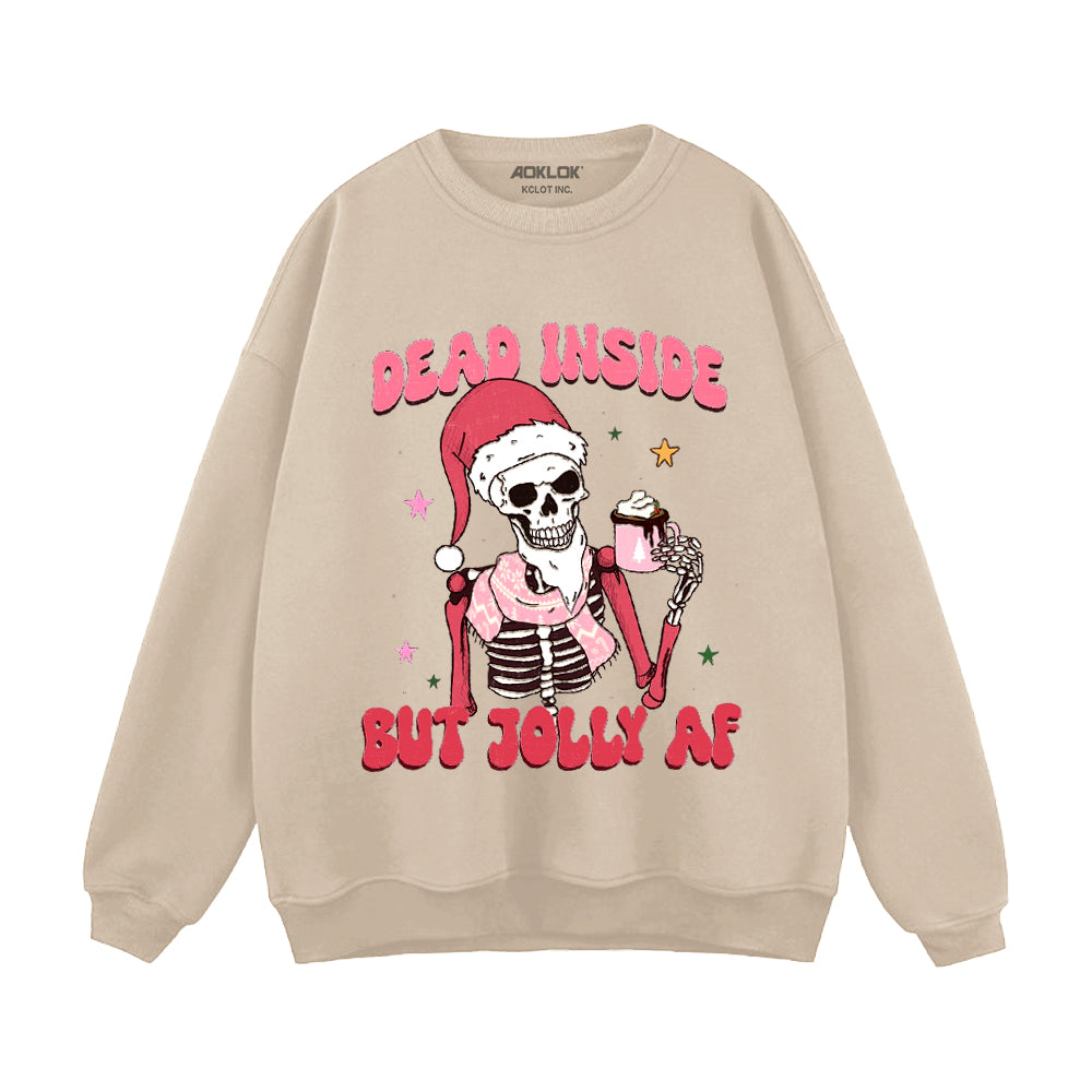 Retro Christmas Skull Cheers Sweatshirt