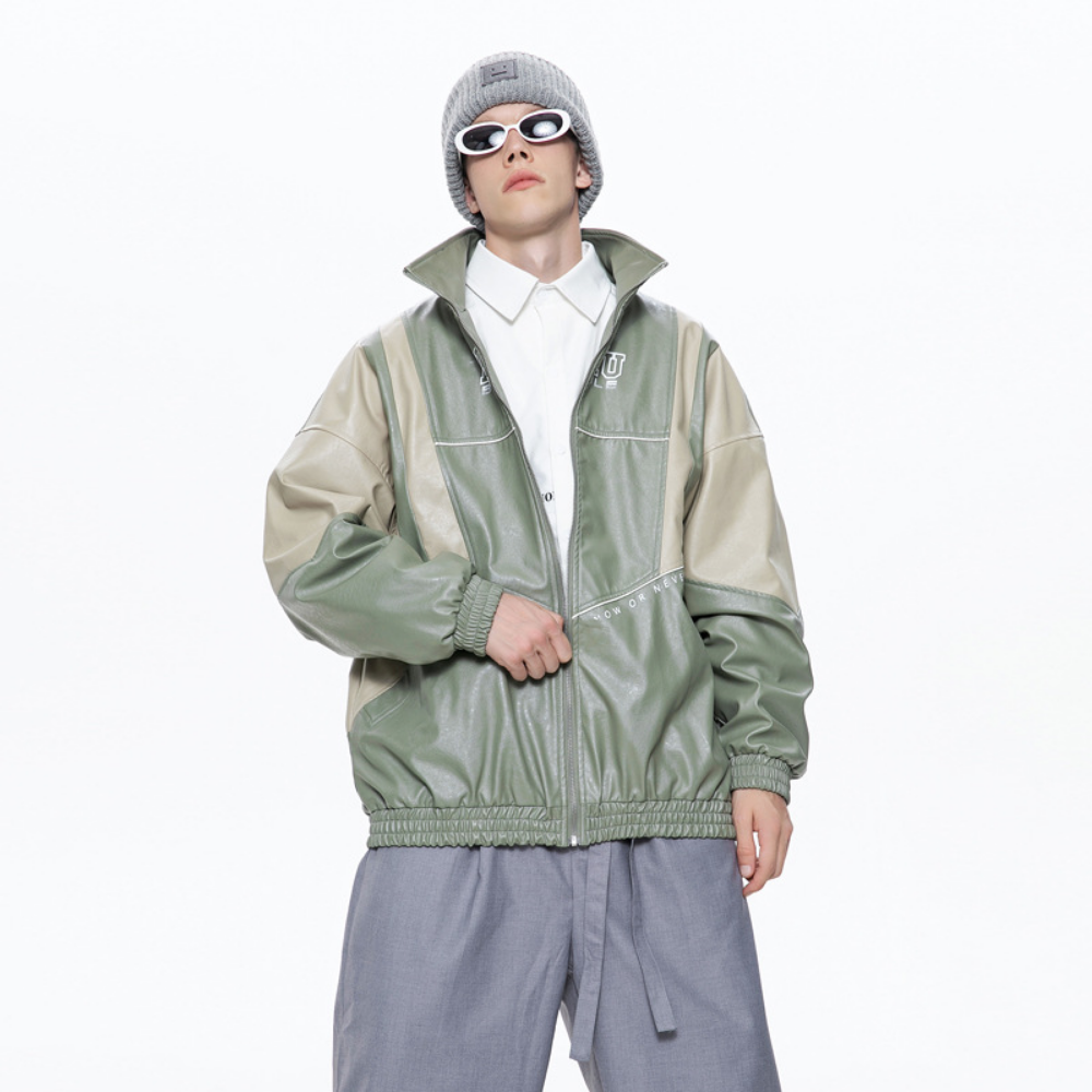 Urban Paneled PU Jacket