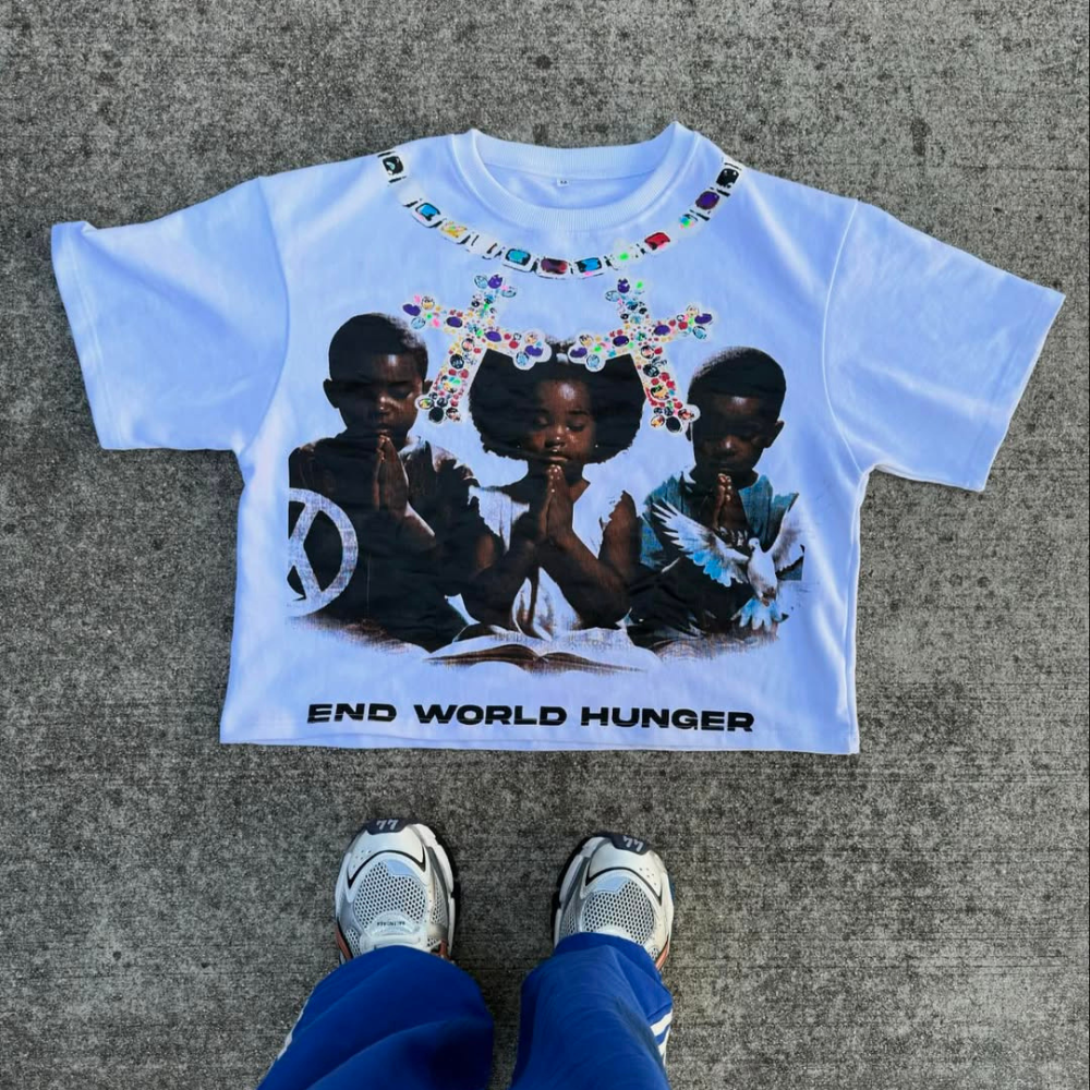ART IN WAR Feed Hope Tee – A Prayer for the World