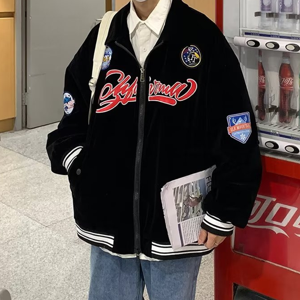 High Street Suede Letters Jacket