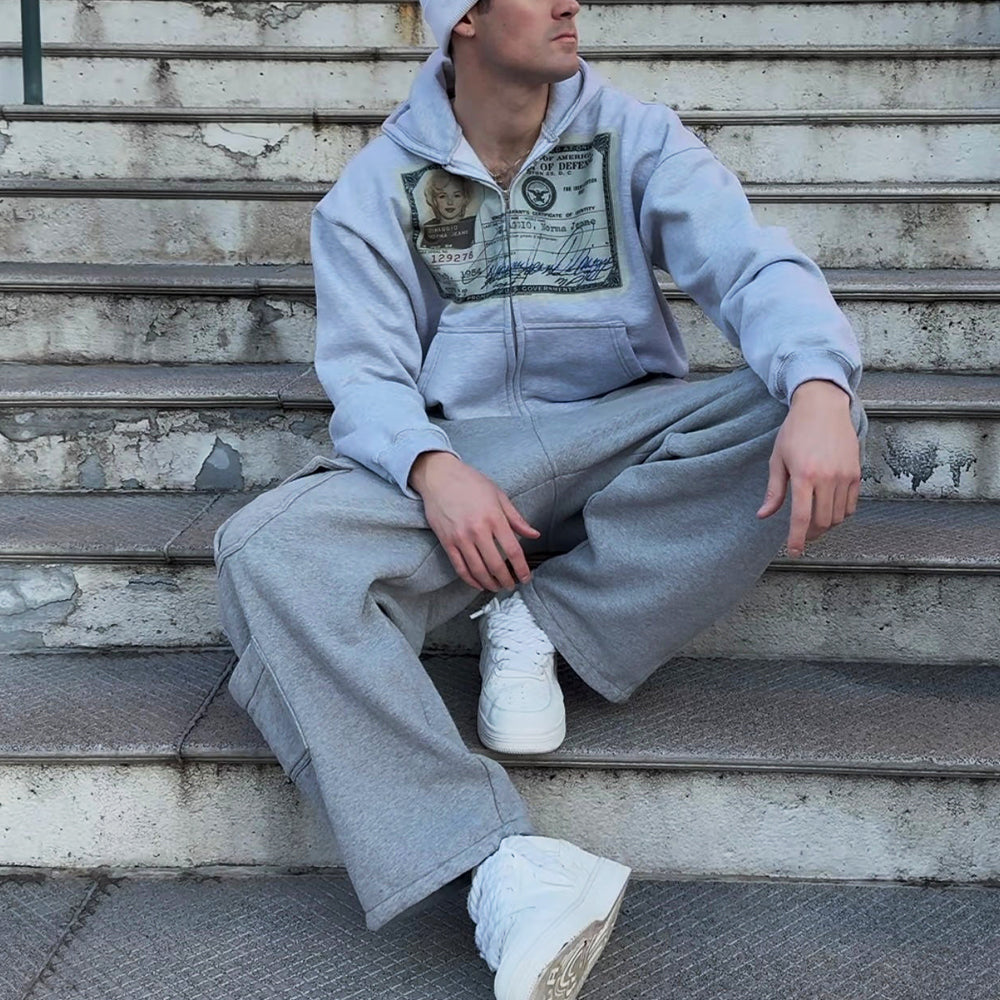 Evokyn Washed Vintage Marilyn ID Zip Hoodie