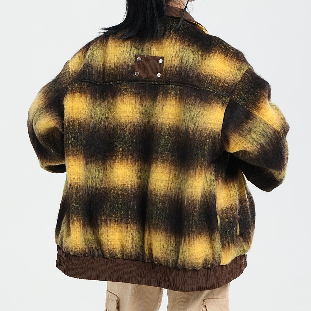 Contrast Color Wool Jacket