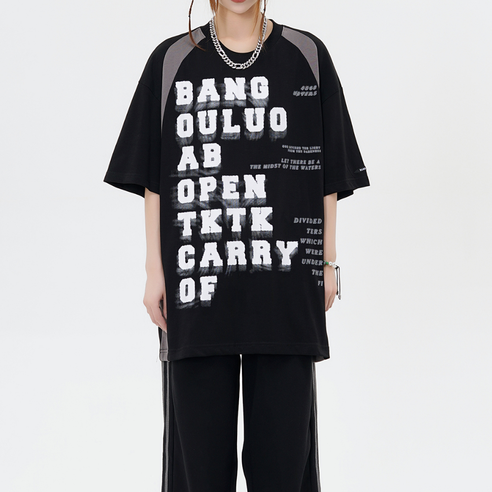 Letter Raglan T-shirt