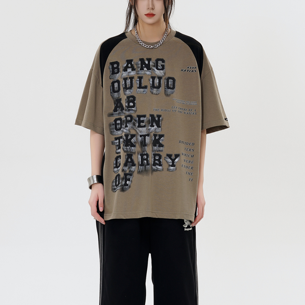 Letter Raglan T-shirt