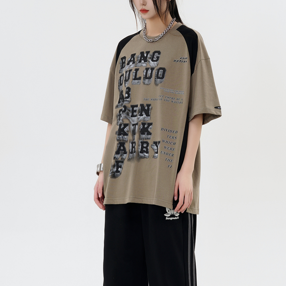 Letter Raglan T-shirt