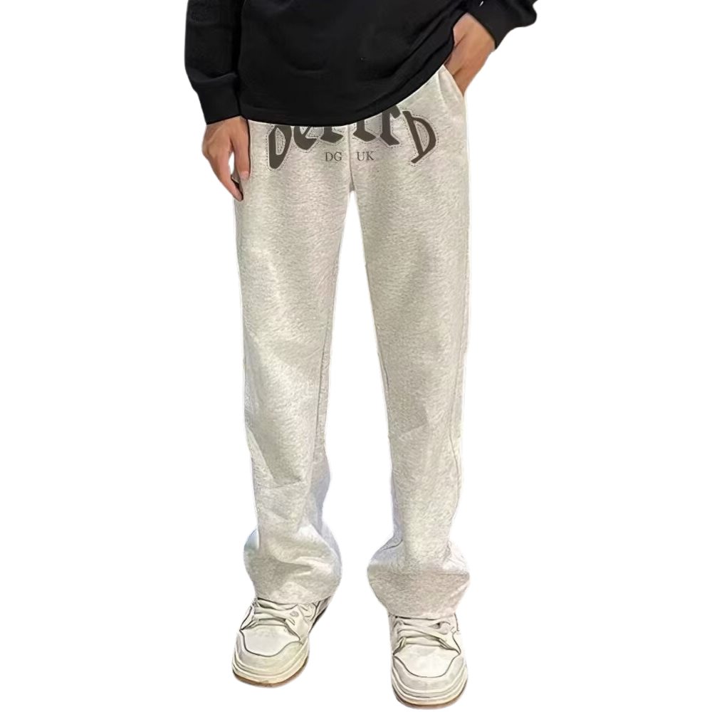 Casual Straight Lettered Sweatpants