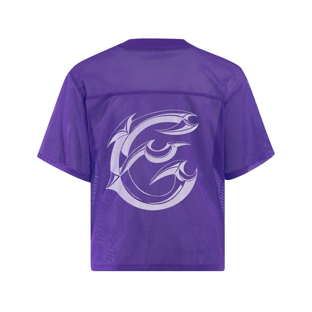 Evokyn Jersey Lucky Letter Print Quick Dry V-neck T-shirt