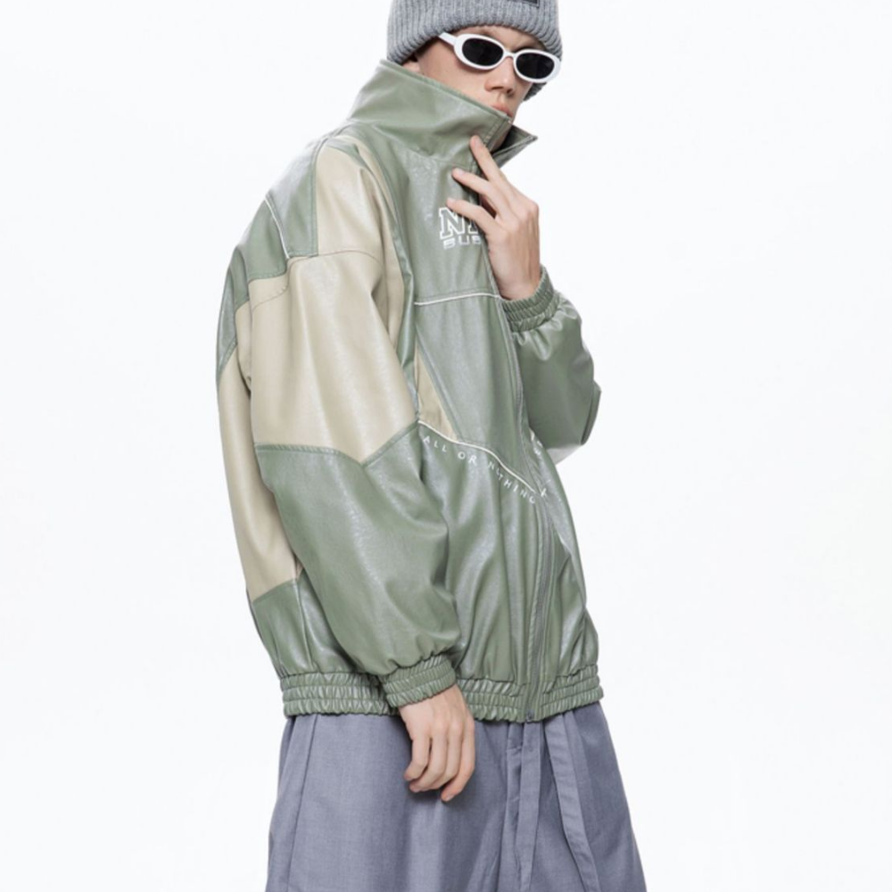 Urban Paneled PU Jacket