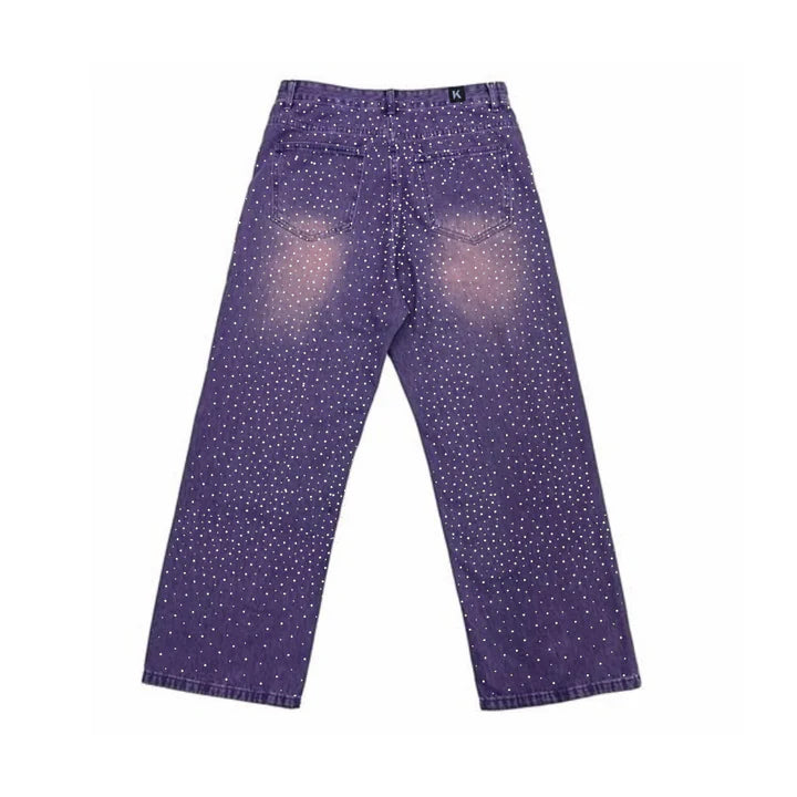 LoopStone Purple Pink Ice Drip Denim jeans