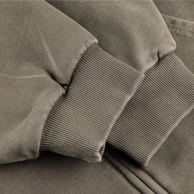 Comfort® W01 Washed Zip Up Details