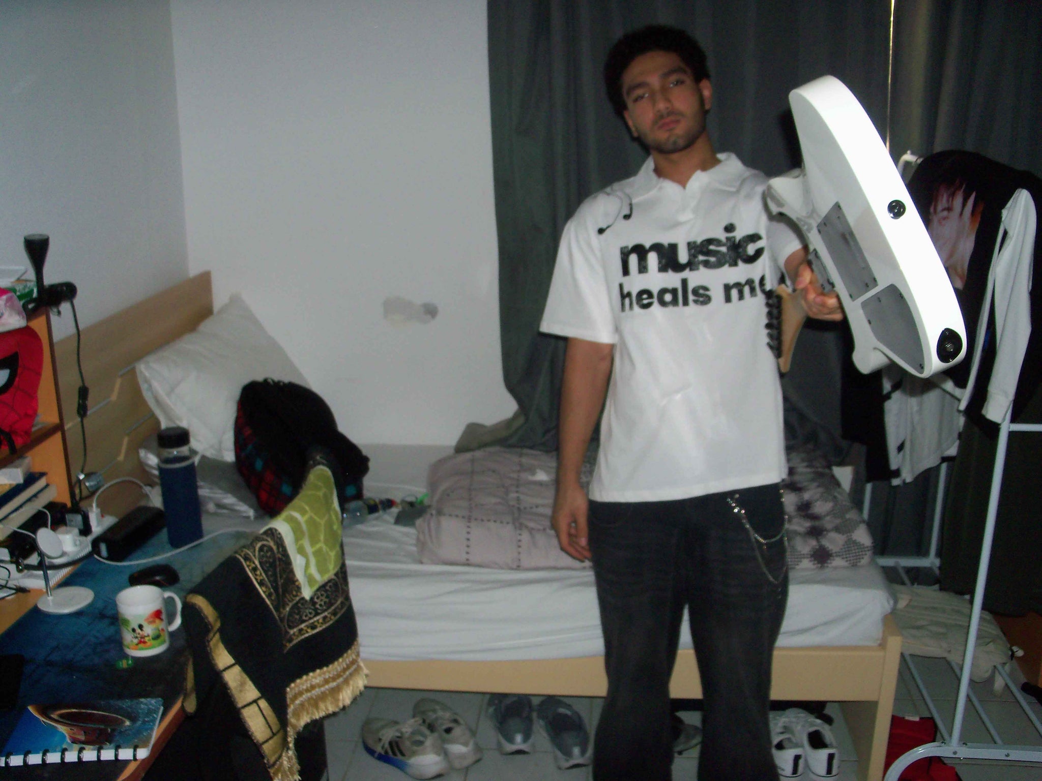 Unseen Echoes music heals me polo shirt