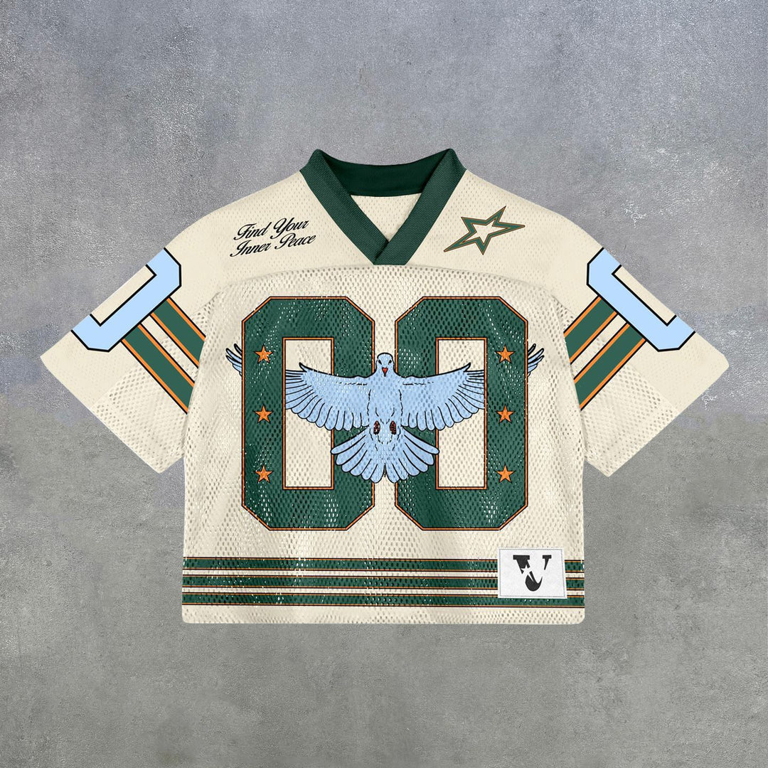 Evokyn Streetwear Vintage Mesh Jersey T-Shirt