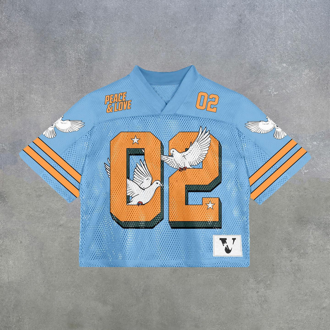 Evokyn Streetwear Vintage Mesh Jersey T-Shirt