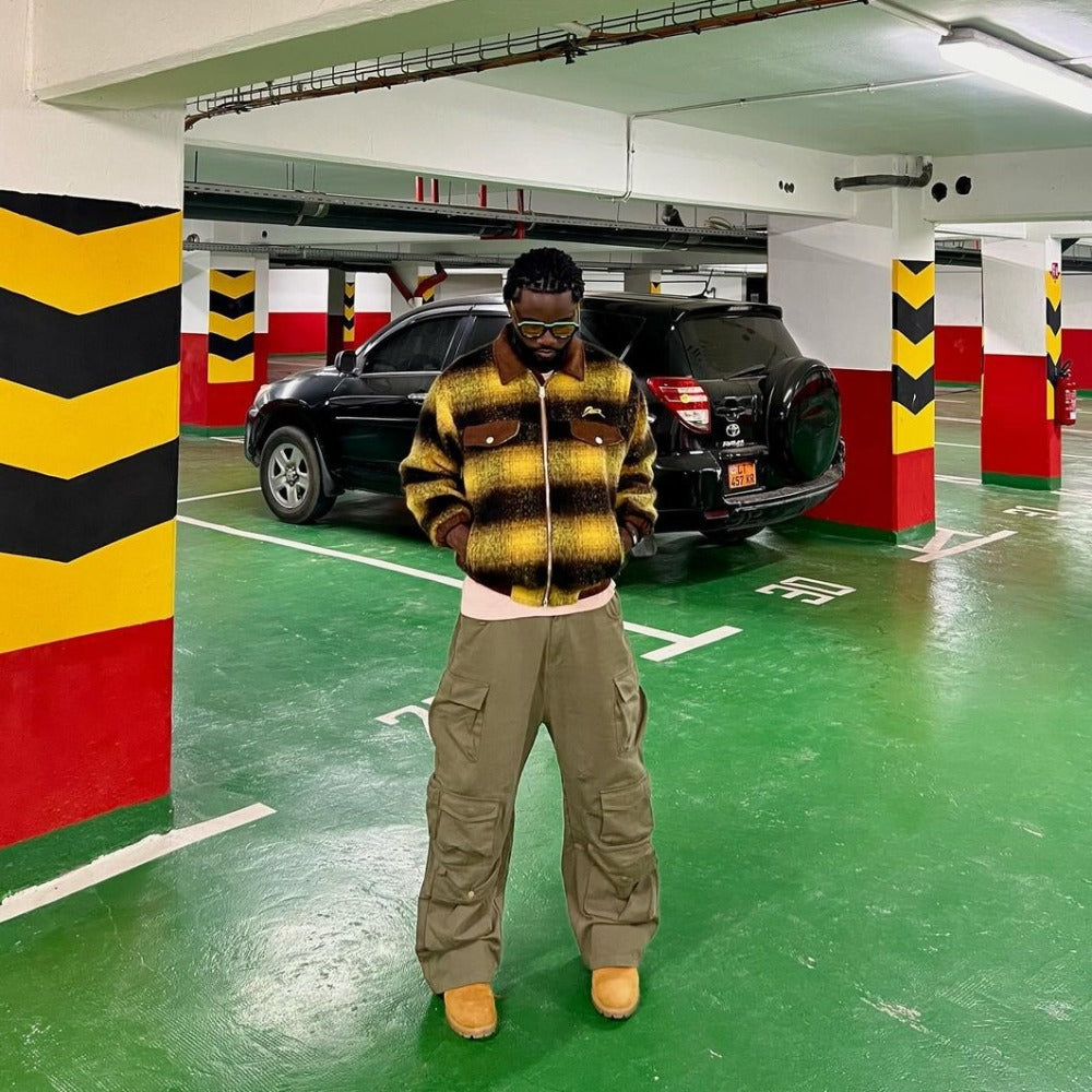 Contrast Color Wool Jacket