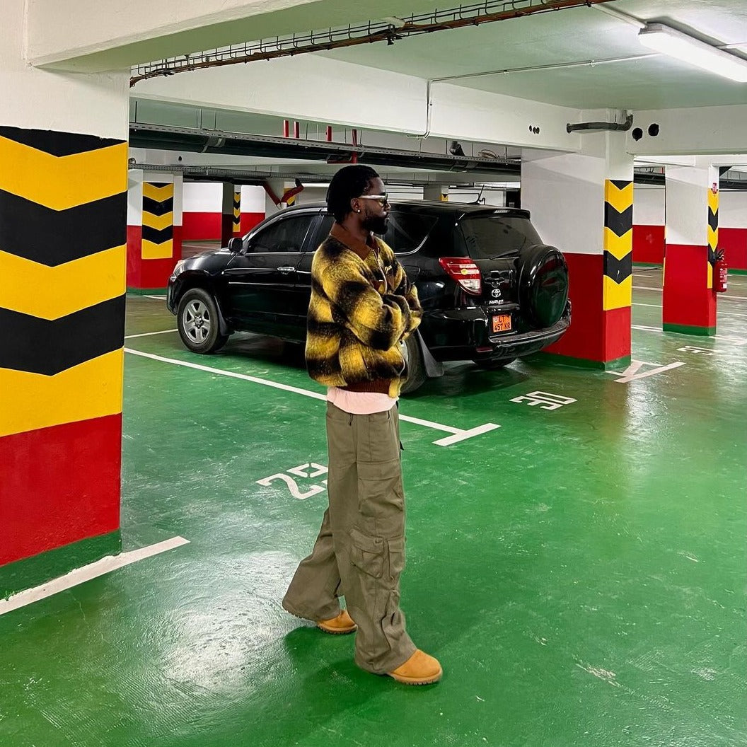 Contrast Color Wool Jacket