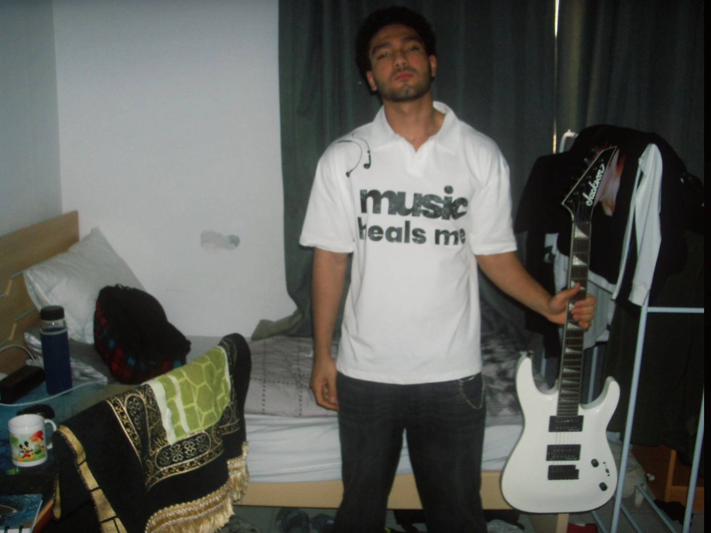 Unseen Echoes music heals me polo shirt