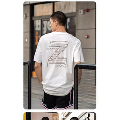 Street Philanthropist Basketball Sports Short Sleeve Men Quick Drying Ice Loose Shooting Training Crew Neck T-Shirt Imagination Details