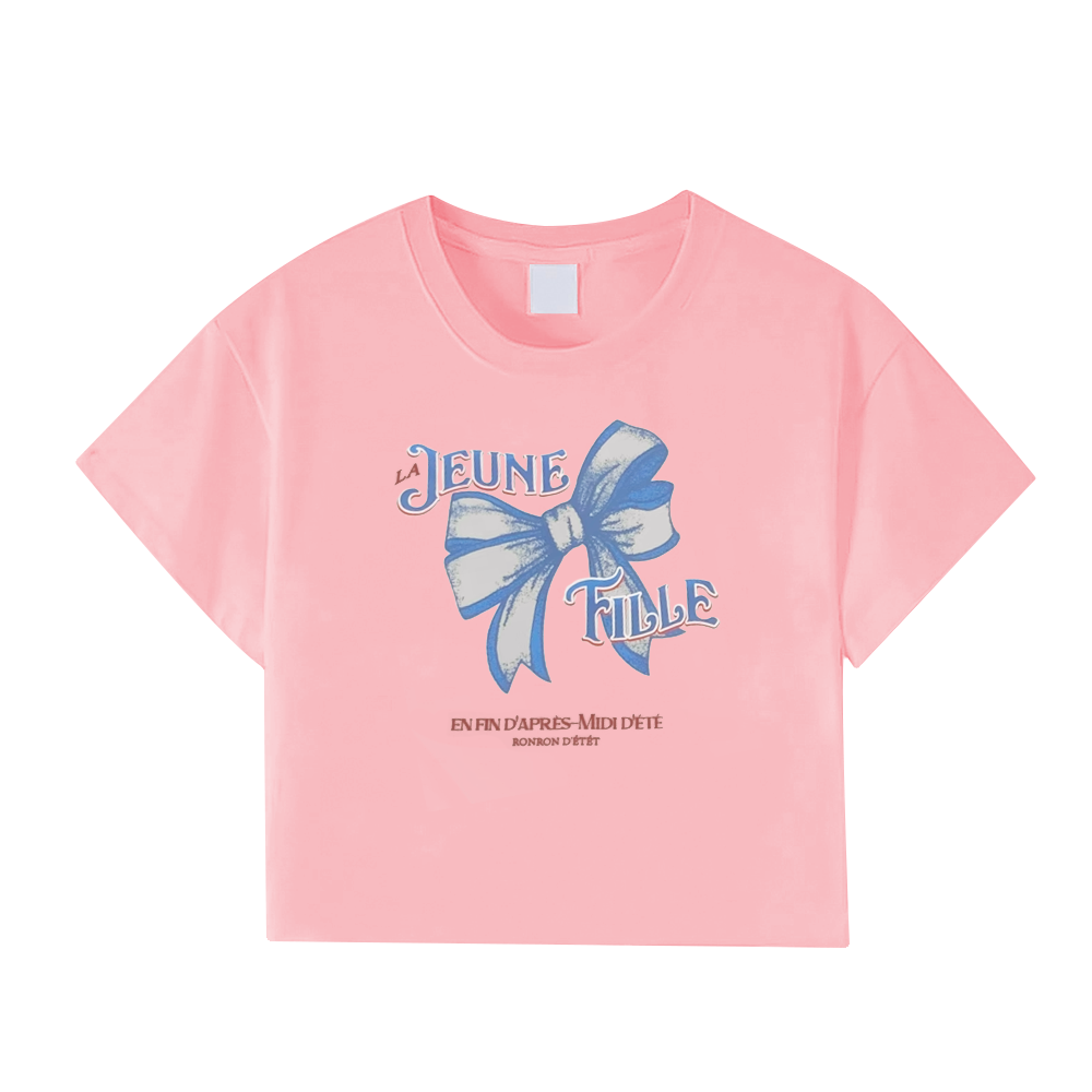 Women's Blue Bow Tee