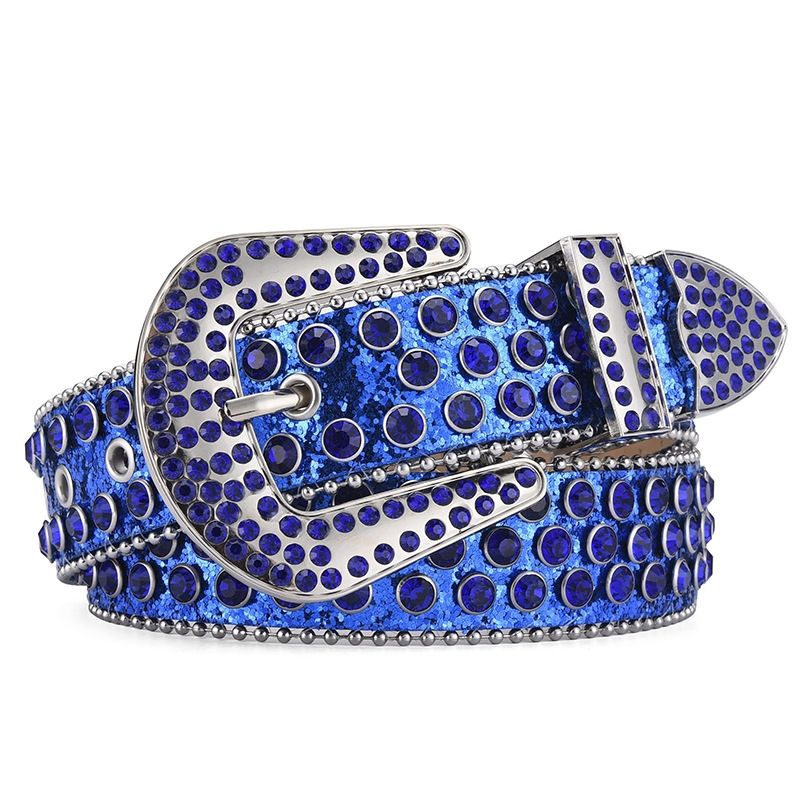 LoopStone Punk Burst Flash Rhinestone Versatile Rivet Belt