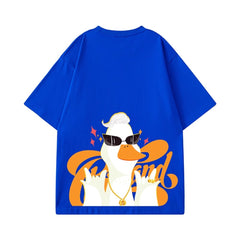 Street Philanthropist Cartoon Trend Brand Short Sleeve Men's Trend T-Shirt Details