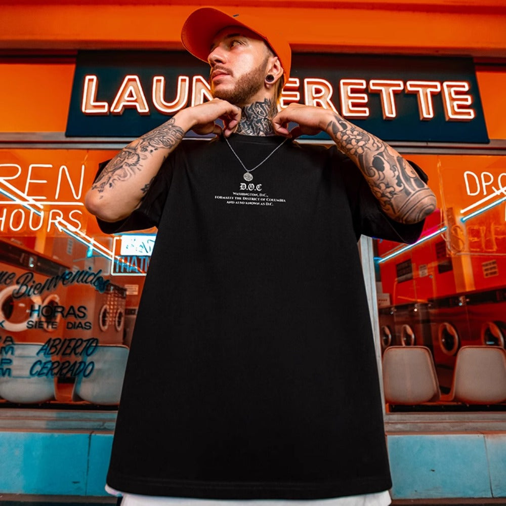 Street Philanthropist Trend Short Sleeve Letter T-Shirt Men