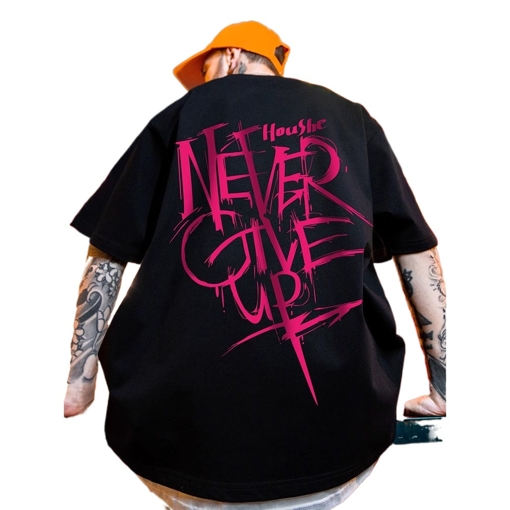 Street Philanthropist Graffiti Short Sleeve Men's T-Shirt Ins