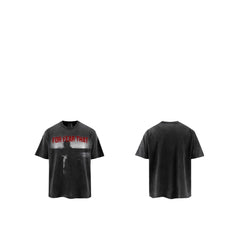 Street Philanthropist Short Sleeve T-Shirt Men's High Street Half Sleeve Heavy Top Details