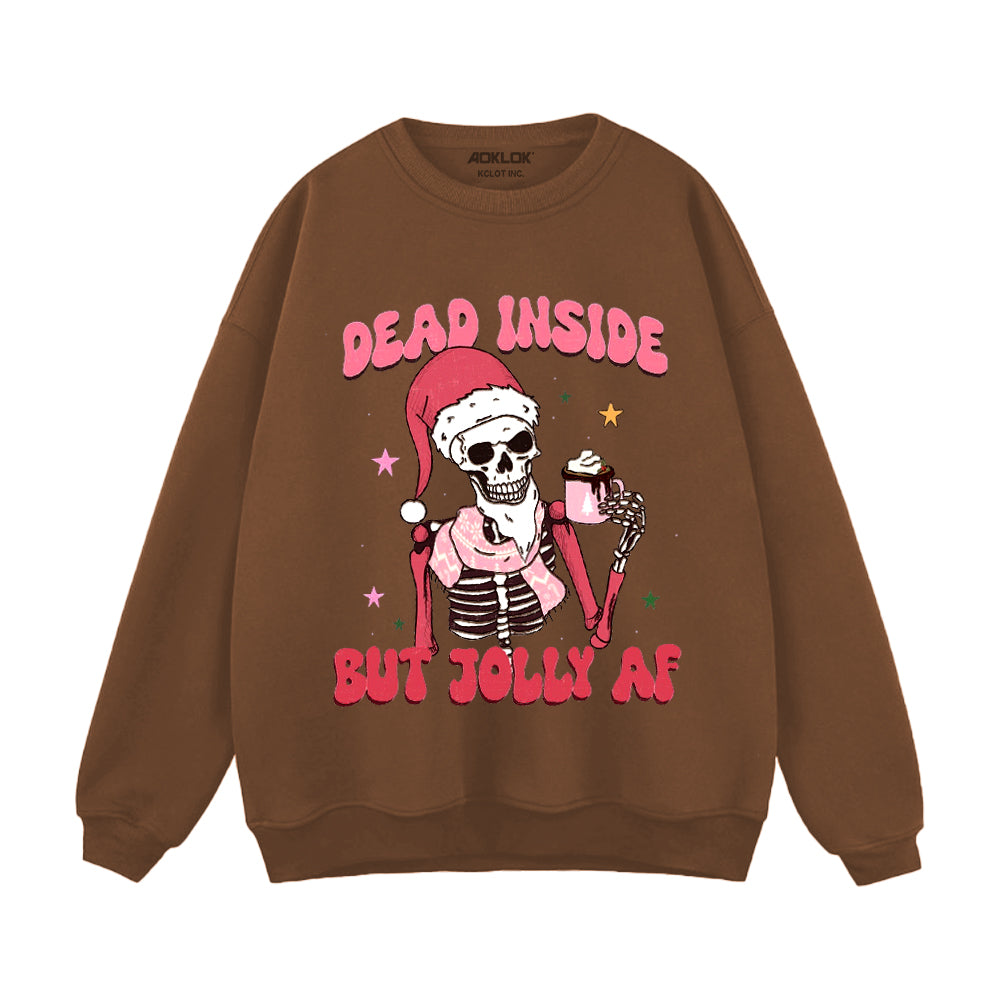 Retro Christmas Skull Cheers Sweatshirt