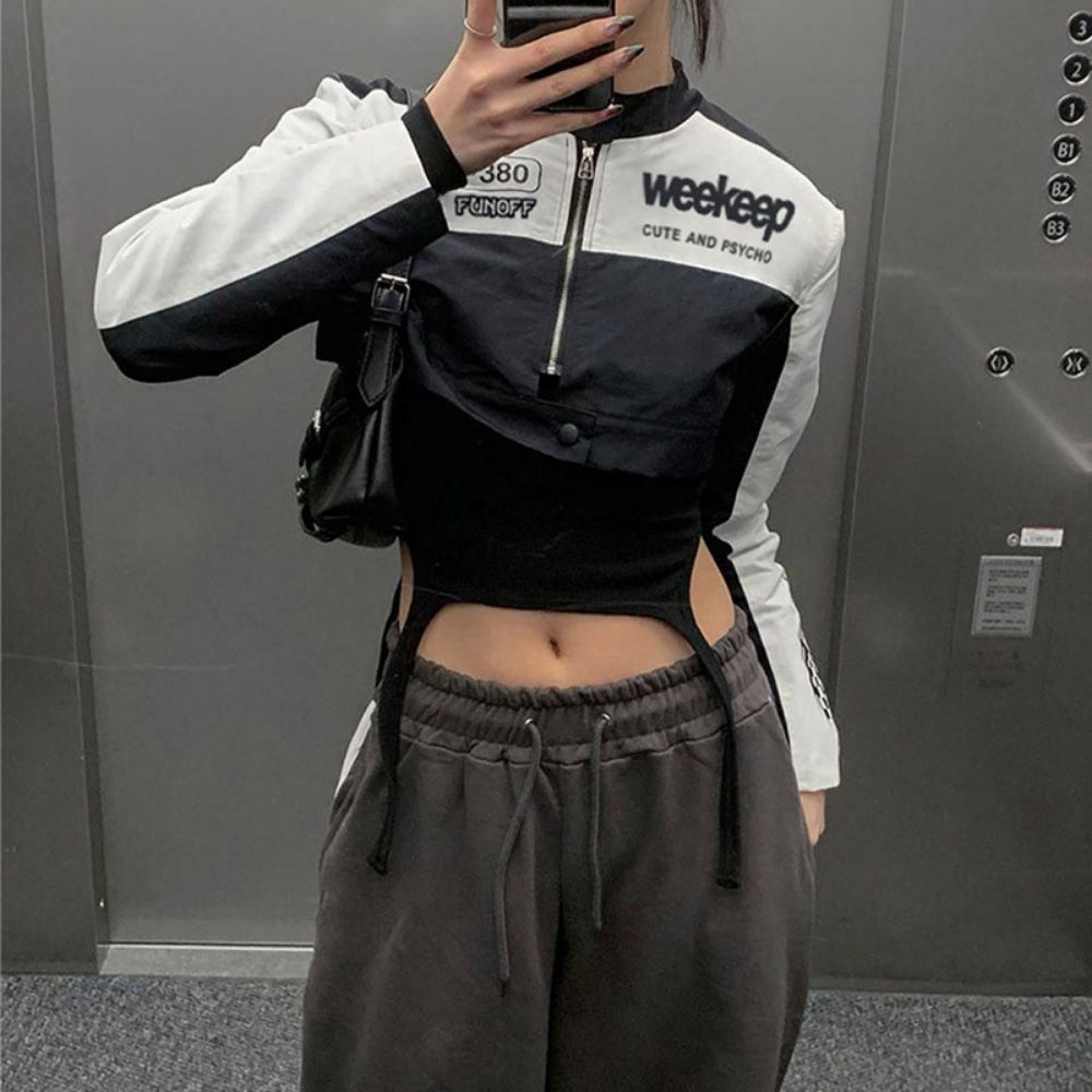 Women's Street Color Contrast Versatile Jacket